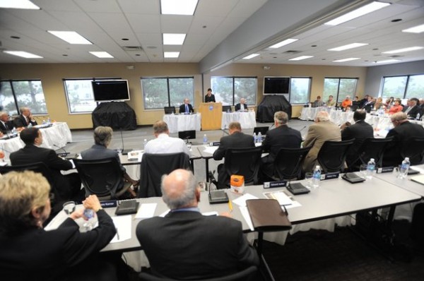 Penn State trustees meet in Scranton on July 13, 2012